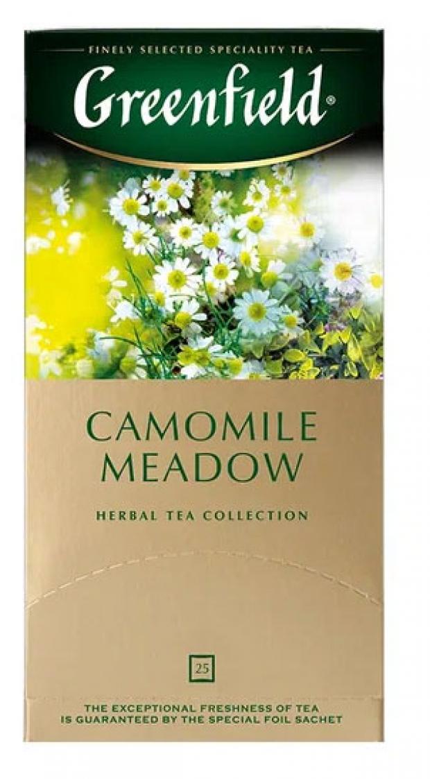 Чайный напиток Greenfield Camomile Meadow в пакетиках, 25 шт чайный напиток tess flame фруктовый аромат в пакетиках 25 шт