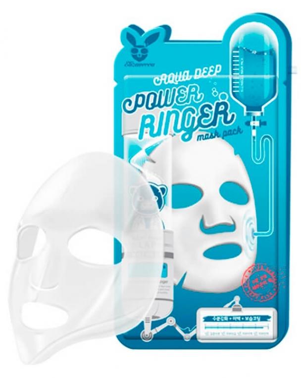 Маска для лица Elizavecca Aqua Deep Power Ringer Mask Pack тканевая, 23 мл elizavecca увлажняющая тканевая маска с увлажняющим фактором aqua deep power ringer mask pack 23 мл