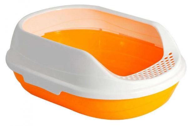 

Туалет для кошек Triol овальный с бортом, 43х30х15 см