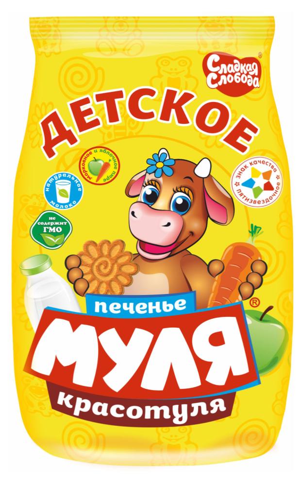 

Печенье сахарное Сладкая слобода Муля красотуля, 250 г