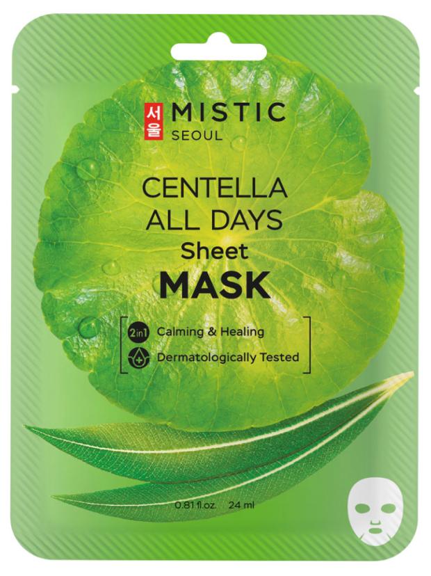 

Маска тканевая для лица MISTIC ALL DAYS с экстрактом центеллы азиатской, 24 мл