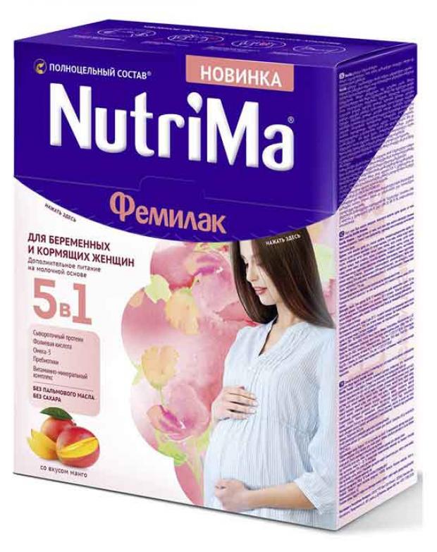 Смесь молочная NutriMa Фемилак для беременных и кормящих мам со вкусом манго, 350 г