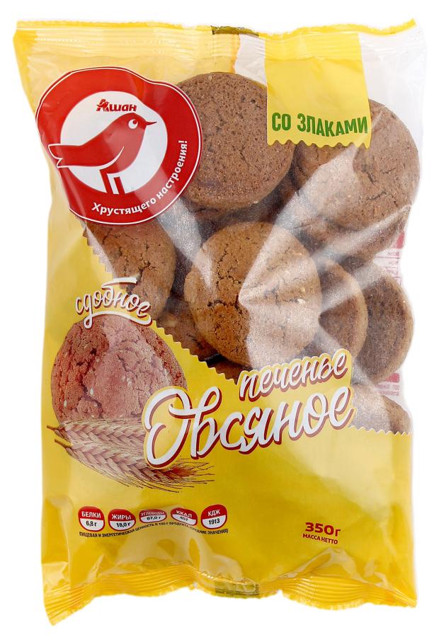 

Печенье овсяное АШАН Красная птица со злаками, 350 г