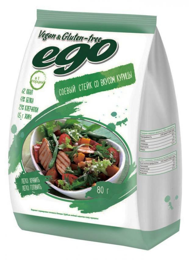 

Мясо соевое Ego стейк со вкусом курицы, 80 г