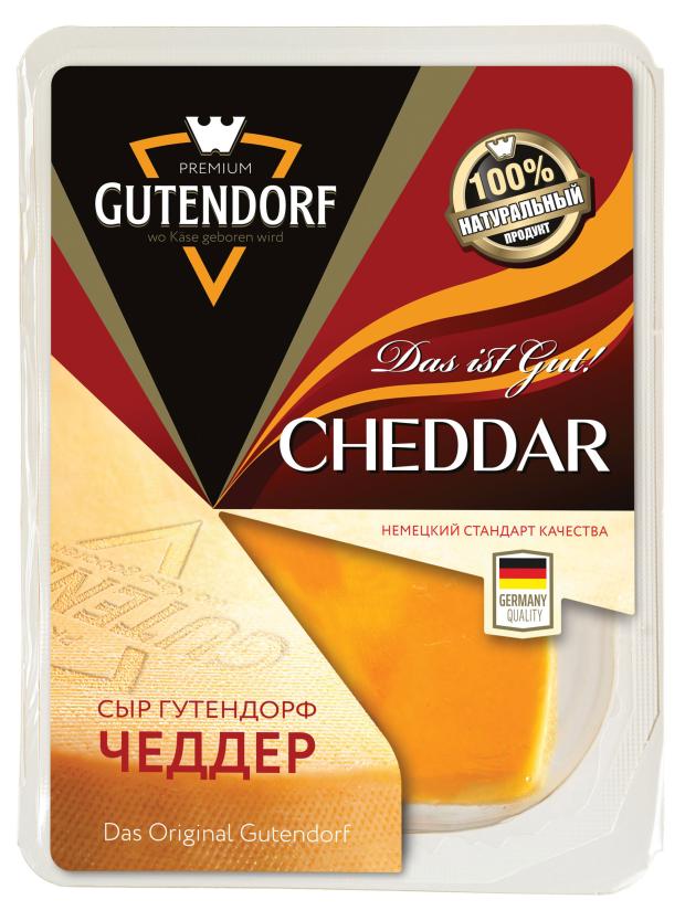 сыр полутвердый cheese gallery маасдам 45% бзмж 180 г Сыр полутвердый Чеддер Gutendorf 45% БЗМЖ, 180 г