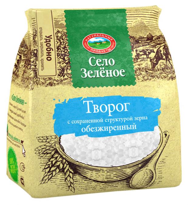 Творог Село Зеленое обезжиренный БЗМЖ, 200 г