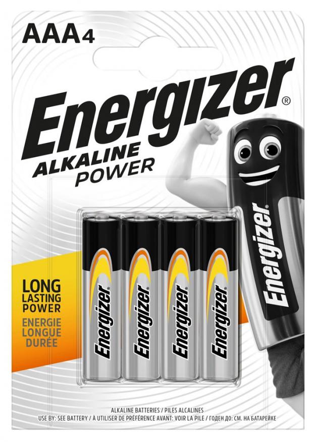 Батарейка Energizer Alkaline Power алкалиновая типоразмер AAA, 4 шт