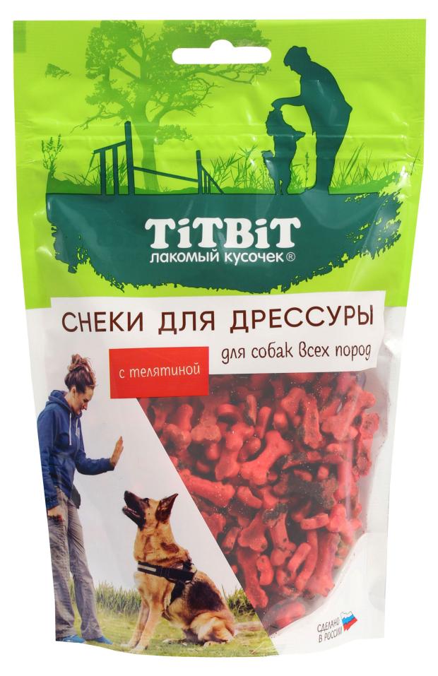 

Лакомство для собак TITBIT Для дрессуры с телятиной, 100 г