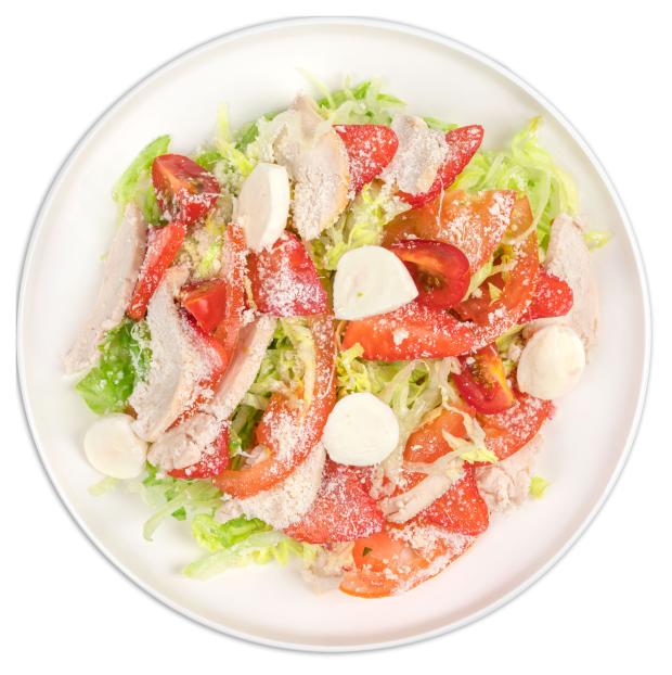 

Салат АШАН Цезарь с курицей и клубникой, вес