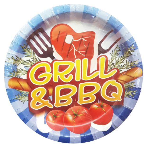 

Тарелки бумажные одноразовые Vitto Grill & BBQ, 18 см х 6 шт