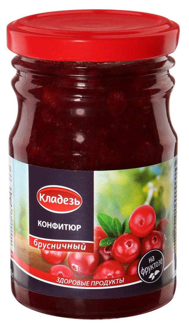 Конфитюр Кладезь Брусничный на фруктозе, 210 г