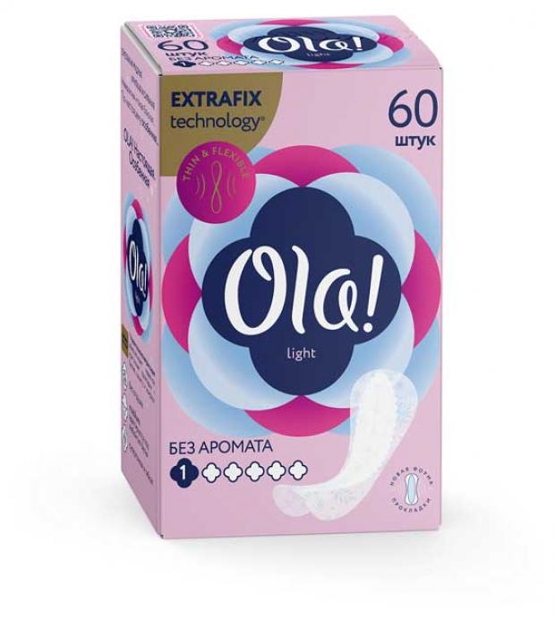 Прокладки ежедневные Ola! Light тонкие стринг мультиформ, 60 шт