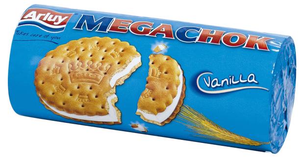 Печенье Arluy MegaChok с ванильной начинкой, 180 г