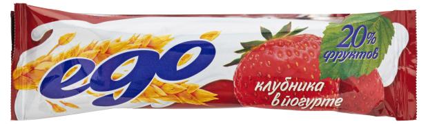 Батончик мюсли Ego Клубника в йогурте 25 г 36₽