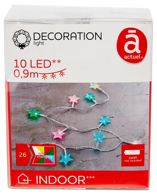 

Электрогирлянда Actuel 10 LED на батарейках, 0,9 м