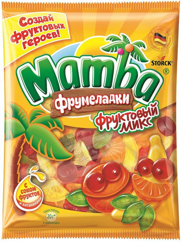 Мармелад жевательный Mamba Фрумеладки фруктовый микс, 140 г цена и фото