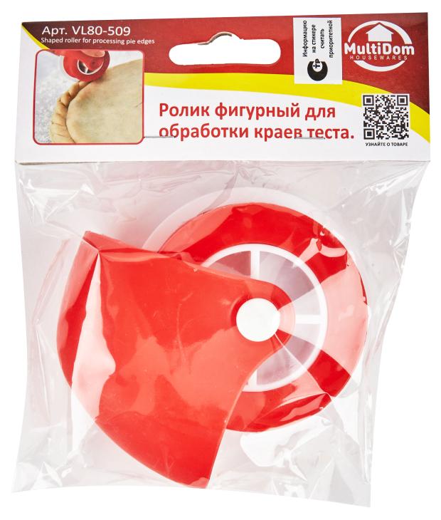 

Ролик фигурный для обработки краем теста Мультидом, 10х8,8х4 см