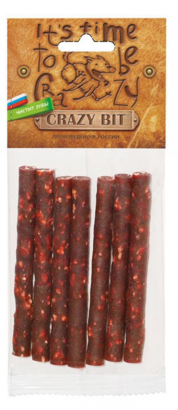 

Лакомство для собак CRAZY BIT мясная соломка с говядиной, 50 г