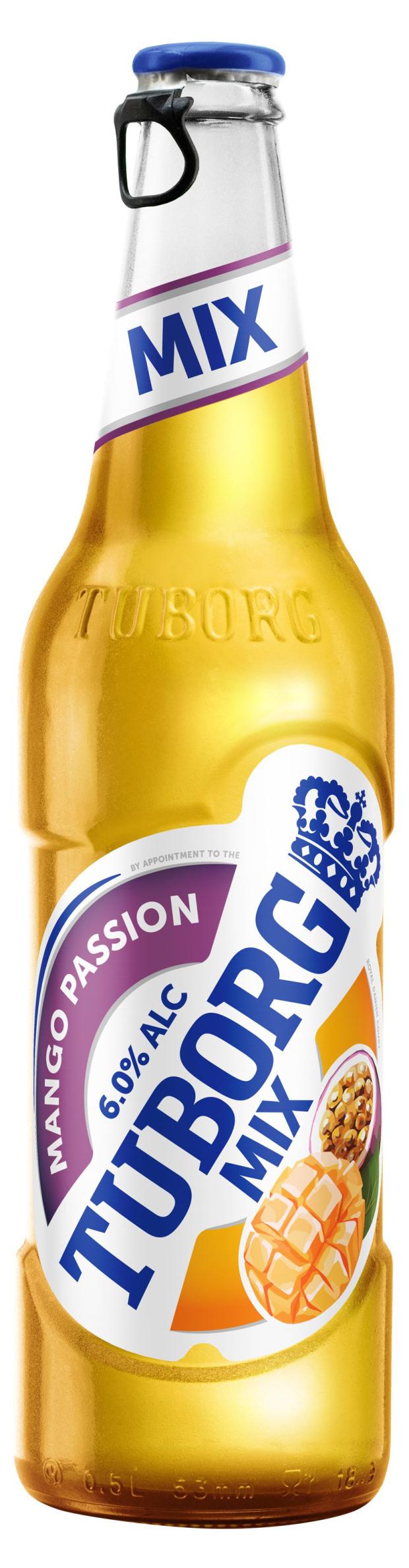 Пивной напиток Tuborg Mix MangoPassion пастеризованный, 480 мл фото