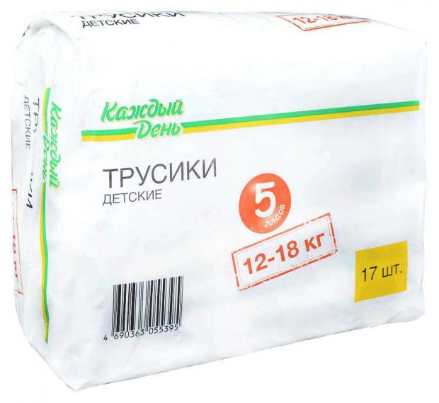 

Подгузники-трусики «Каждый день» Junior 5 размер (12-18 кг), 17 шт