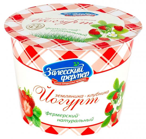 

Йогурт натуральный «Залесский Фермер» земляника клубника 3,5%, 130 г