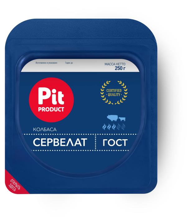

Колбаса варено-копченая Пит-Продукт Сервелат нарезка, 250 г