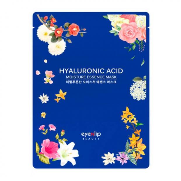 Маска для лица Eyenlip Hyaluronic Acid Moisture Essence Mask тканевая, 25 мл тканевая маска с экстрактами витаминов eyenlip vitamin moisture essence mask