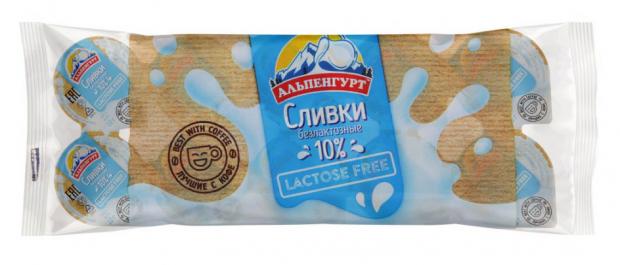 

Сливки питьевые «Альпенгурт» безлактозные ультрапастеризованные 10%, 100 г