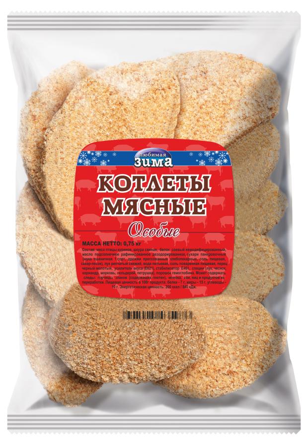 Котлеты мясные Уральские Пельмени Особые, 750 г