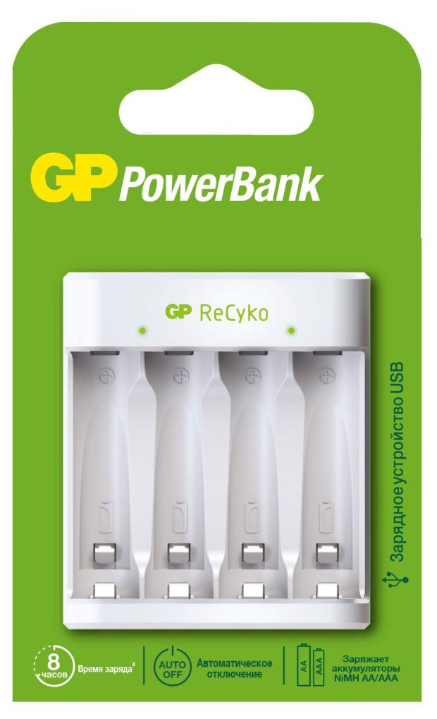 

Зарядное устройство GP BATTERIES E411-2CRB1 на 4 слота
