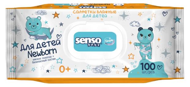 Влажные салфетки детские Senso Baby simple, 100 шт