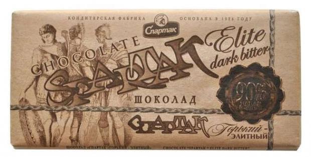 

Шоколад Спартак горький элитный 90%, 90 г