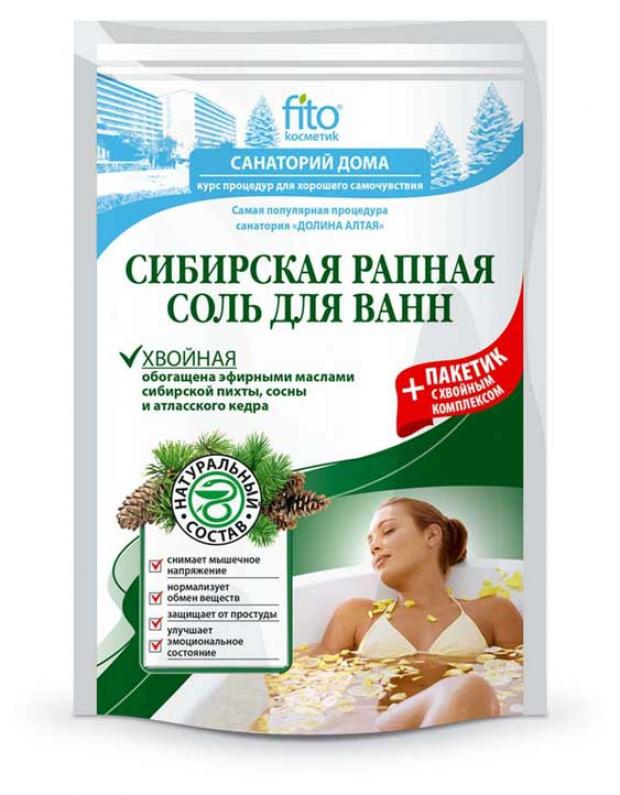 

Соль для ванн Фитокосметик Сибирская рапная Хвойная, 500 г