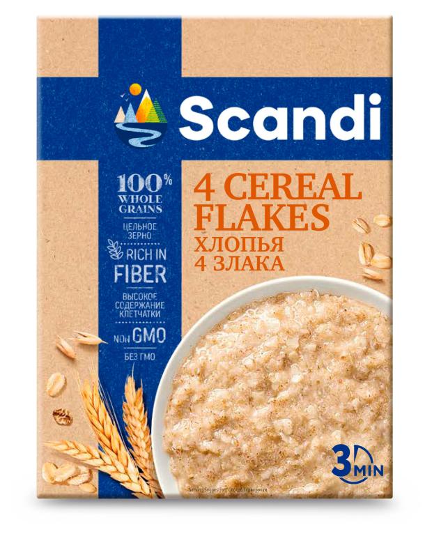 

Хлопья Scandi 4 злака, 400 г