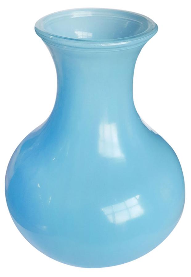 

Ваза Nina Glass голубая, h 20 см