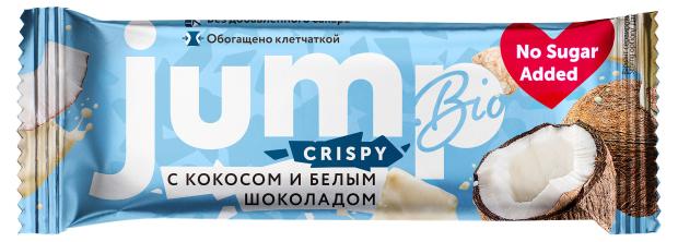 цена Батончик JUMP Crispy c кокосом и белым шоколадом, 40 г