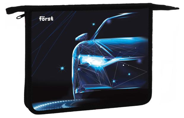 Папка для тетрадей Forst Automotive 1 отделение пластик на молнии А5, 240х205х40 мм