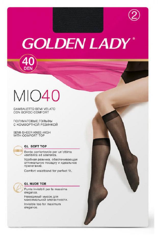 Гольфы женские Golden Lady Mio 40 nero, 2 пары