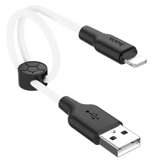 USB кабель Hoco X21 Lightning 8-pin белый, 25 см