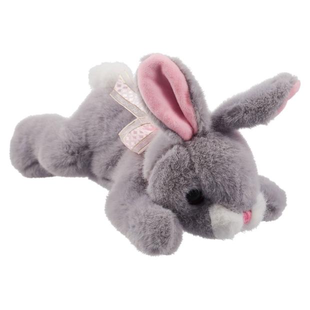 

Игрушка мягкая NN Зайка пушистик малый, 25x13 см