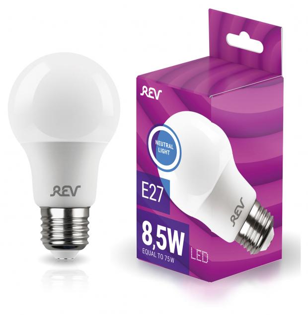 Лампа светодиодная Rev LED E27 8,5Вт 220V 4000К лампа светодиодная rev led е27 7вт 220v 4000к