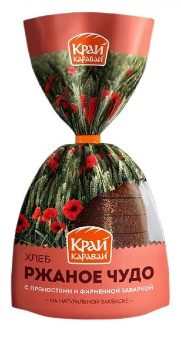 Хлеб Край Каравай Ржаное чудо с пряностями и фирменной заваркой Ржаной в нарезке, 300 г