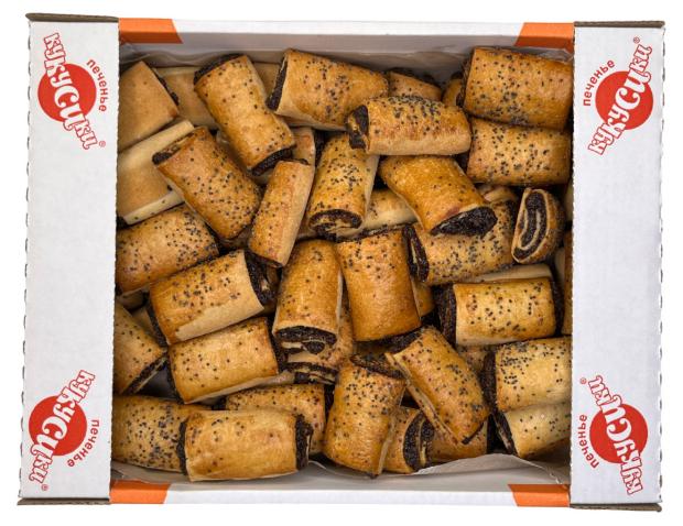 Печенье сдобное КУКУСИКИ Рулетики с маковой начинкой, 700 г