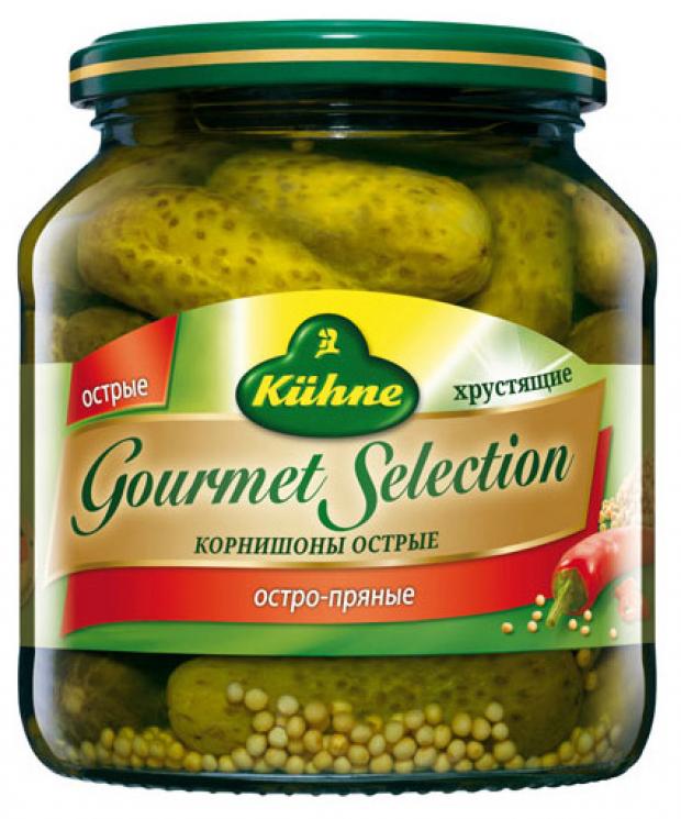 Корнишоны Kuhne Hot Gherkins острые, 530 г