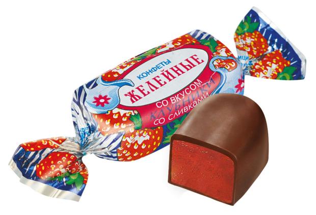 

Конфеты Красный октябрь Желейные клубника со сливками, вес