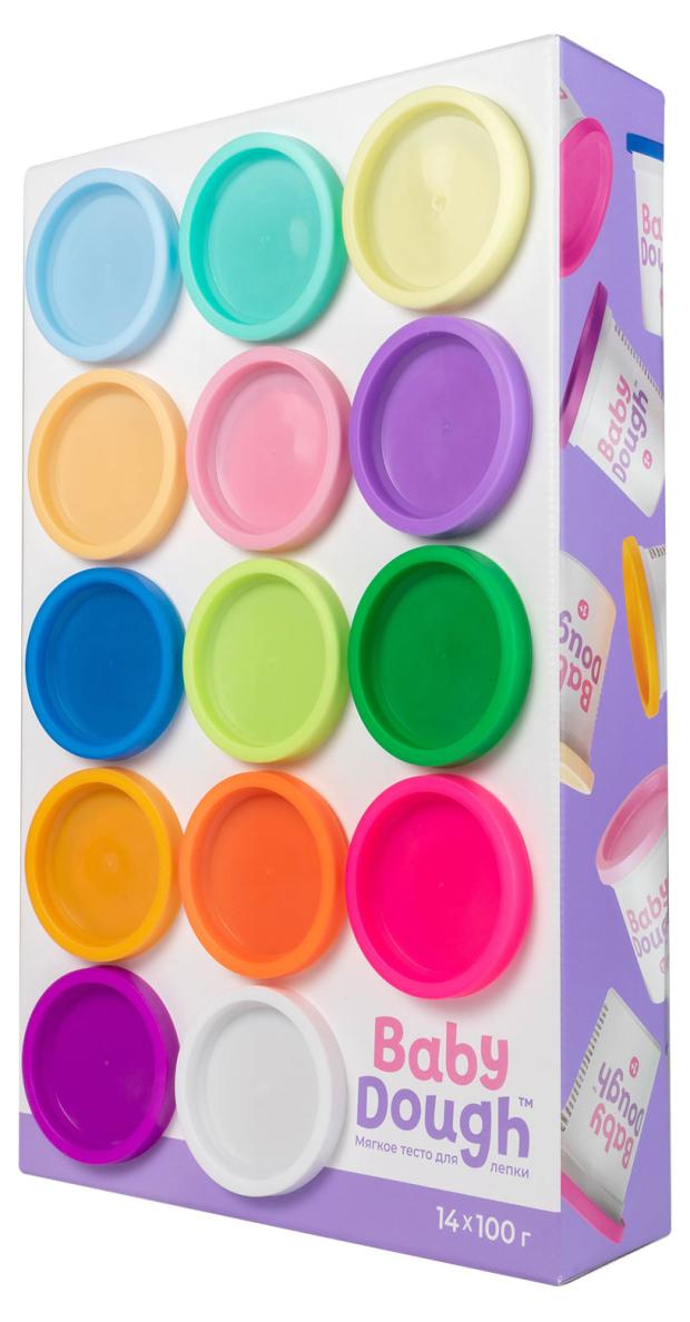 

Тесто мягкое для лепки BabyDough, 14 цветов