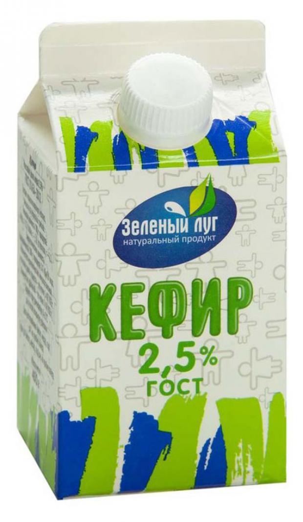 Кефир Зеленый луг 2,5% БЗМЖ, 450 мл