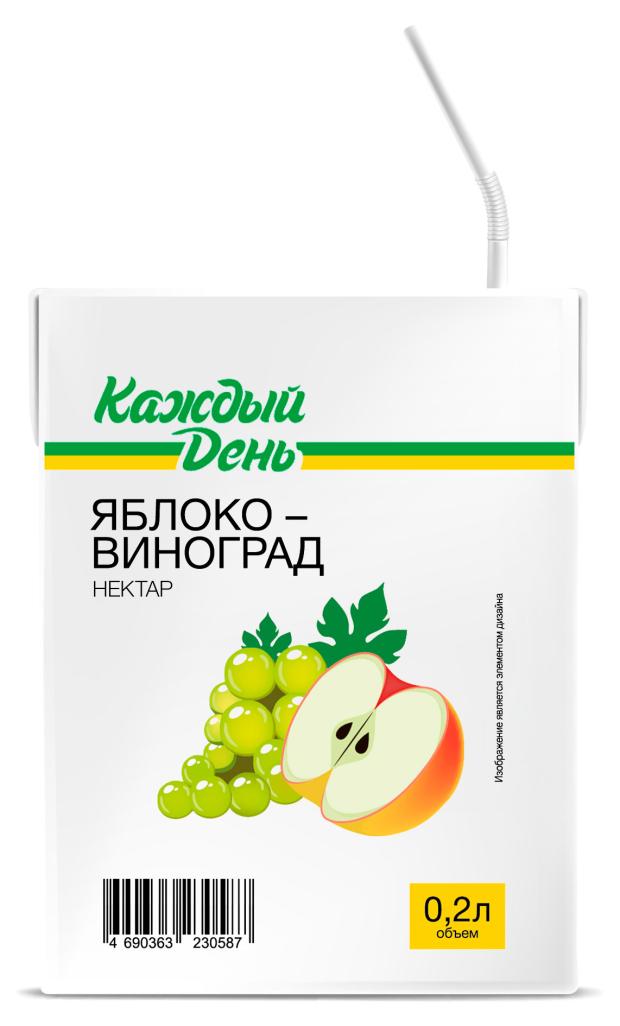 

Нектар Каждый день яблочно-виноградный, 0,2 л