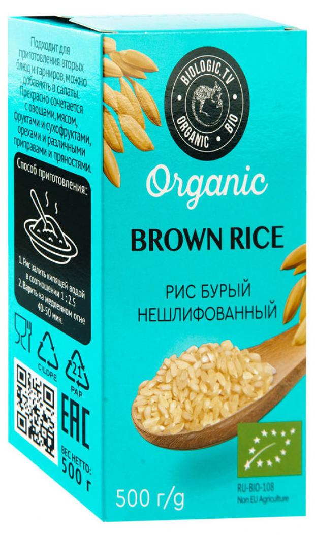 Рис бурый BIOLOGIC.TV нешлифованный, 500 г