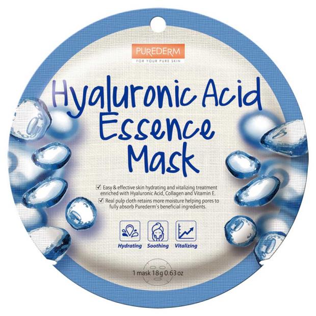 Маска для лица Purederm Коллагеновая с гиалуроновой кислотой тканевая, 18 г